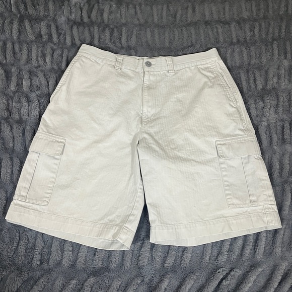 Patagonia Other - Patagonia Organic Cotton Cargo Shorts Mens 34 Khaki Herringbone Outdoor Casual